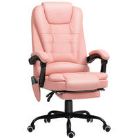 BÜROSTUHL mit Massagefunktion höhenverstellbar Pink - Pink, Metall (67/121/67cm) - Meubliv