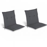 NIEDERLEHNERAUFLAGE Loft NL 100x50x6cm Graphitgrau (2tlg) - Dunkelgrau, Textil (50/6/100cm) - Beautissu 