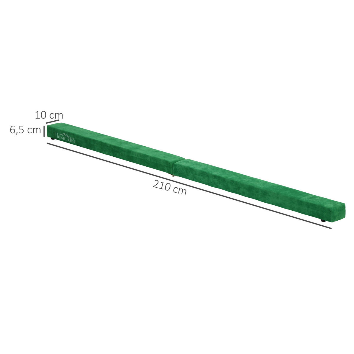 SCHWEBEBALKEN Beth Grün faltbar 210/10/6.5 cm - Grün, Holz/Textil (210/10/6.5cm) - Jamb