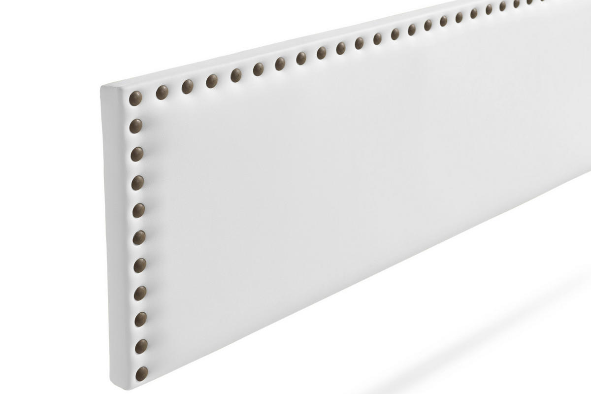 KOPFTEIL gepolstert MODENA Kunstleder 100x55x8 cm - Weiß - Moonia - Weiß, Holz (100/8/55cm)