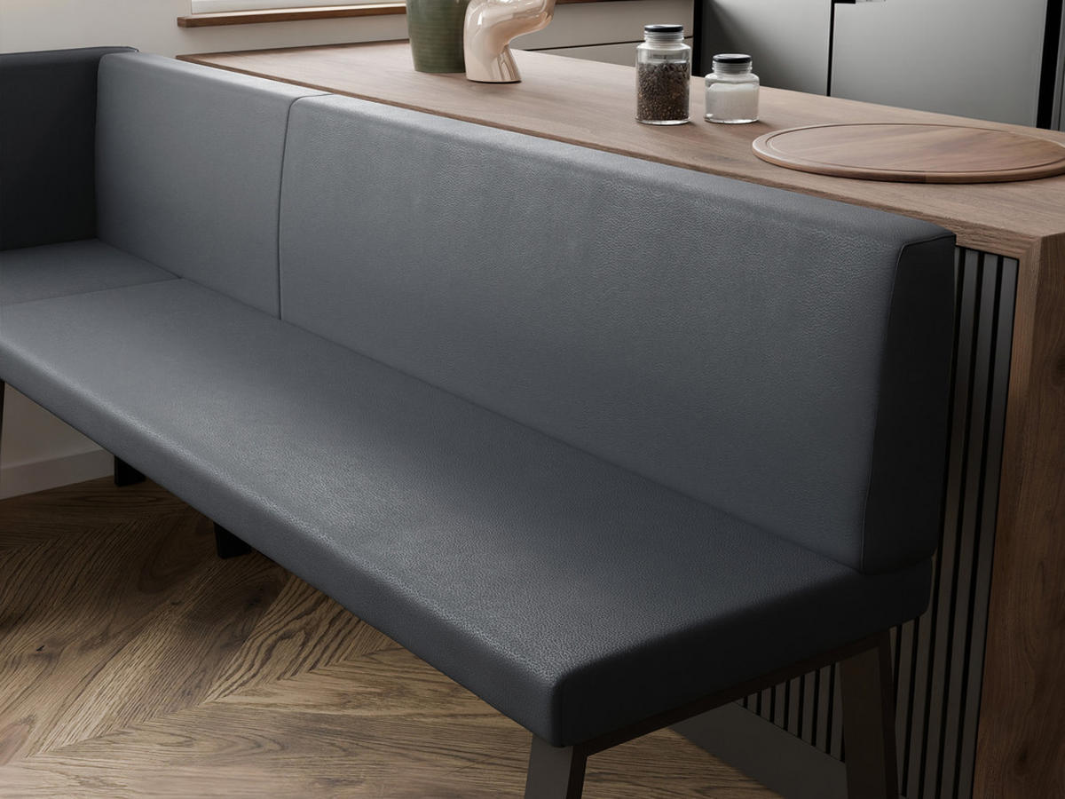 ECKBANK links MONO Y Kunstleder glatt, 142/196 cm Grau - Grau, Kunststoff/Textil (142/196cm) - Idohome