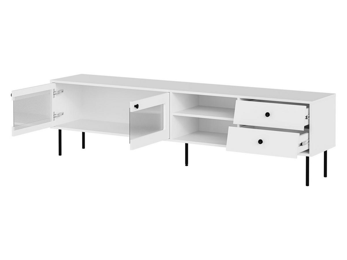 TV-LOWBOARD Valerio 200 - Schwarz/Weiß, Holzwerkstoff/Kunststoff (200/55/39cm) - MIRJAN24