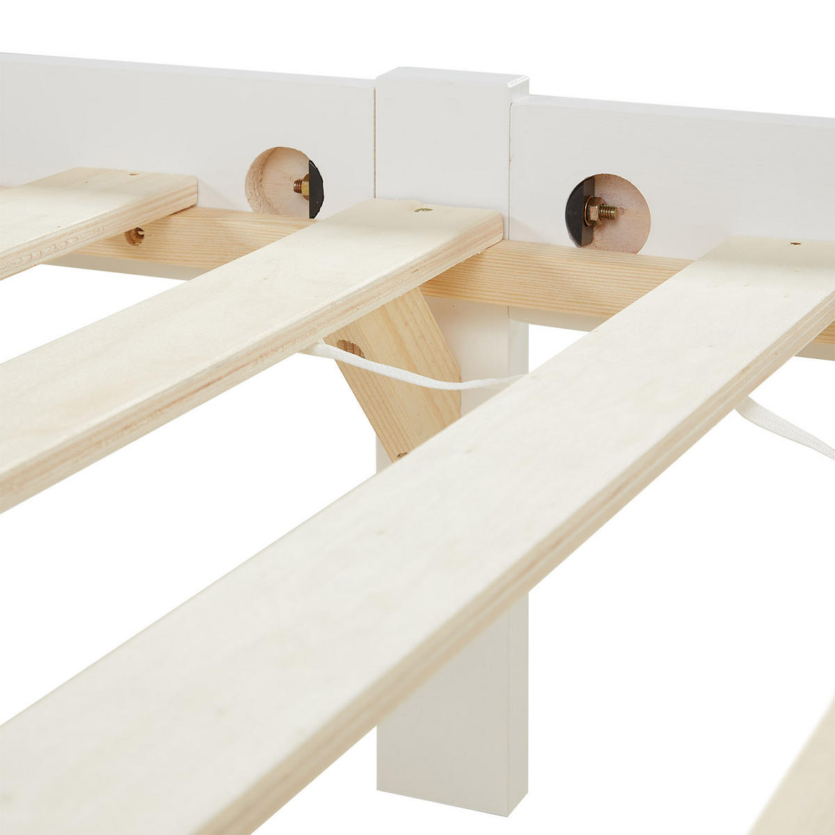 HOLZBETT mit Stauraum 90/200 cm weiß - Weiß, Holz (90/200cm) - Homestyle4u