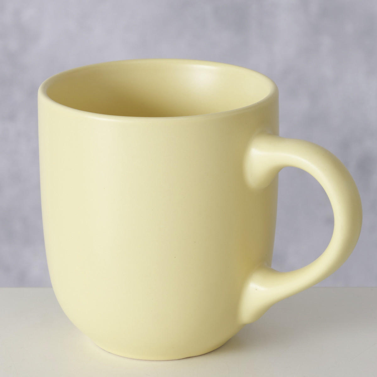 BECHER Pastell Gelb 300 ml 8,5/8,5/9,5 cm - Gelb, Keramik (0.3L) - Boltze Home