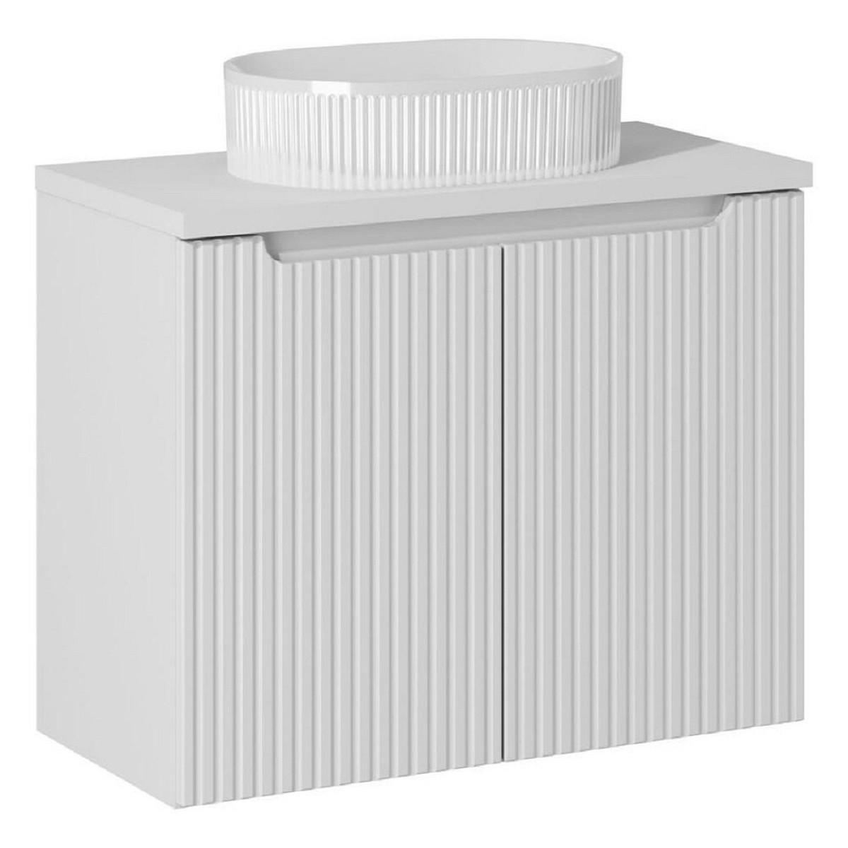 WASCHTISCHKOMBI 80 cm 3 Teile - Nova White N BM115 in Weiß/Matt - Weiß, Holz (80/57/40cm)