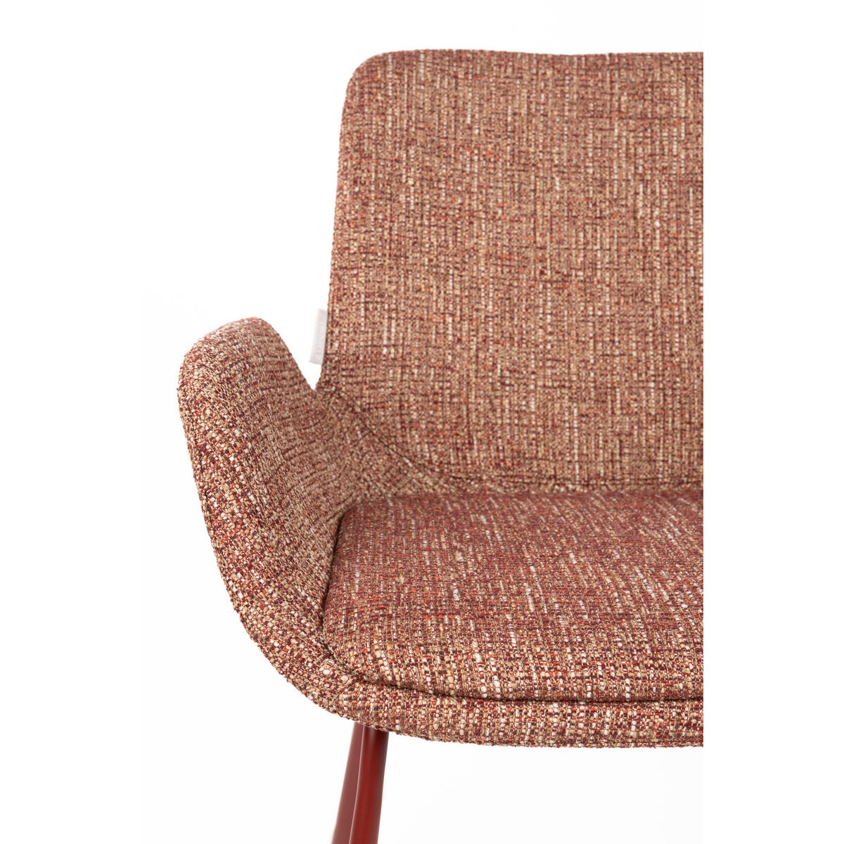 ESSZIMMERSTUHL Brit Rot - 2 er Set - Rot, Textil (59/79/62cm) - Zuiver
