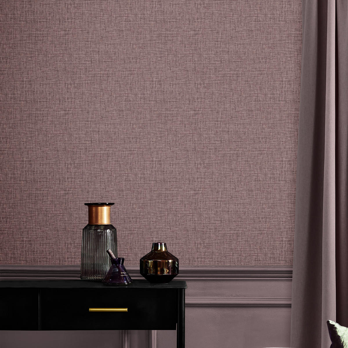 TAPETE Sanctuary Mulberry - Lila, Papier/Kunststoff (52/1000cm) - Graham & Brown