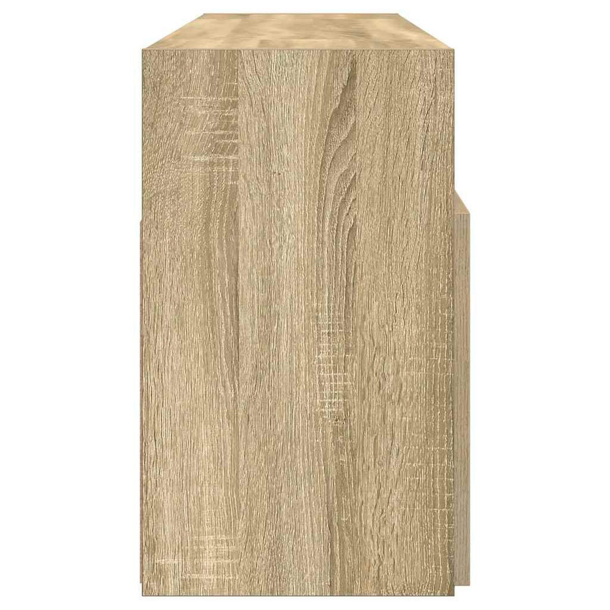 LOWBOARD mit Led-Leuchten 120/30/50 cm aus Holzwerkstoff in Sonoma-Eiche Dekor - Sonoma Eiche, Holz (120/50/30cm) - vidaXL