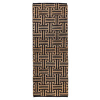JUTETEPPICH CROFT, geometrisch, Natur-Schwarz, 80 x 230 cm - Braun, Textil (80/230cm) - KADIMA DESIGN