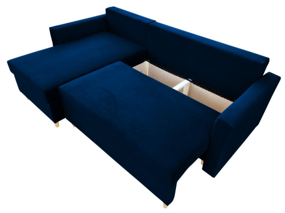 ECKSOFA Granat MON Mit Schlaffunktion - Blau, Textil (222/142cm) - Sepro Meble