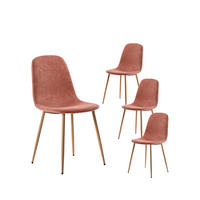 ESSZIMMERSTUHL Ellis Terrakotta / Orange 43 cm x 87 cm 4er-Set - Terracotta, Textil (43/87/54cm) - Klast Home