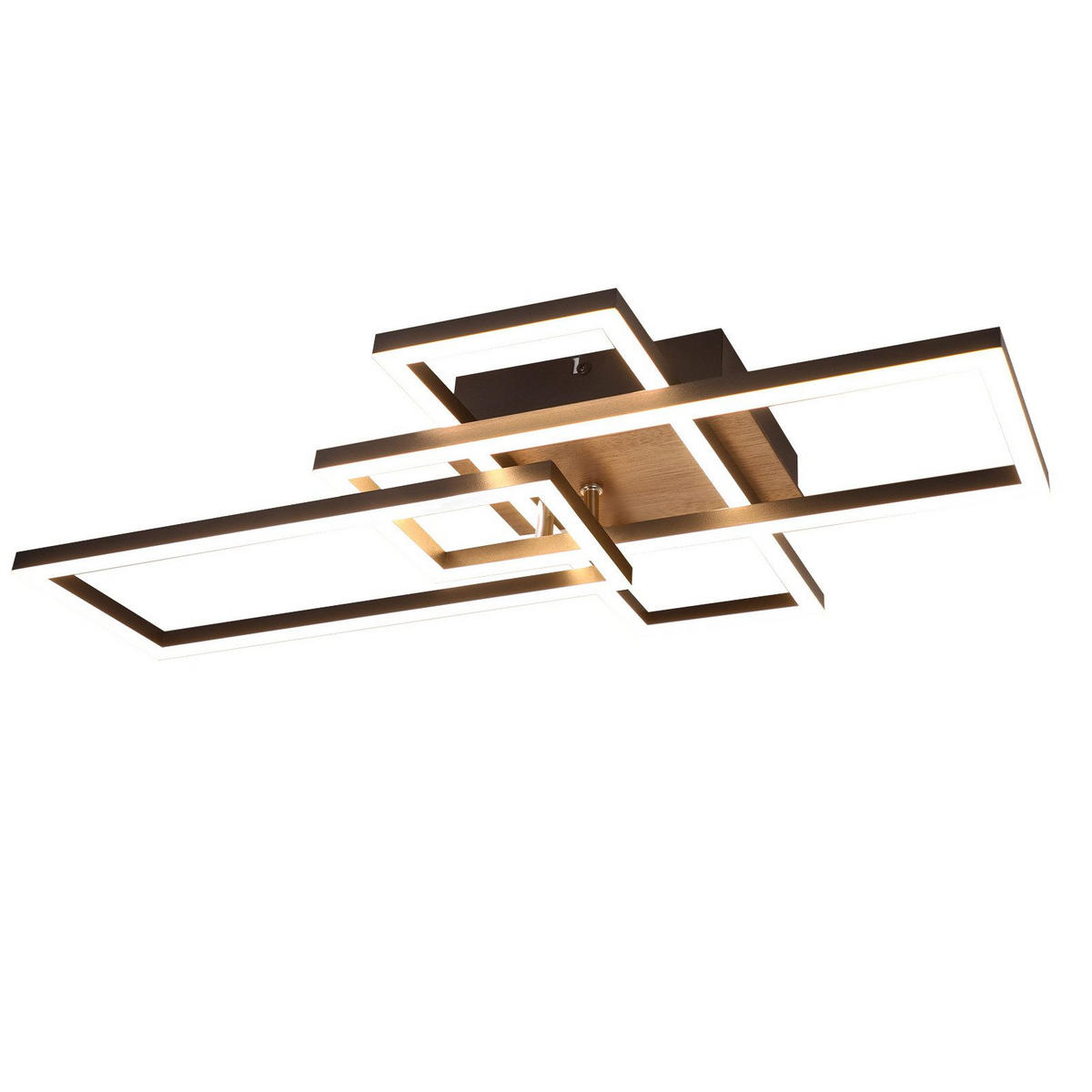 LED-DECKENLEUCHTE Mülheim 64.3/35/9.5 cm - Schwarz, Metall (64.3/35/9.5cm) - Nettlife