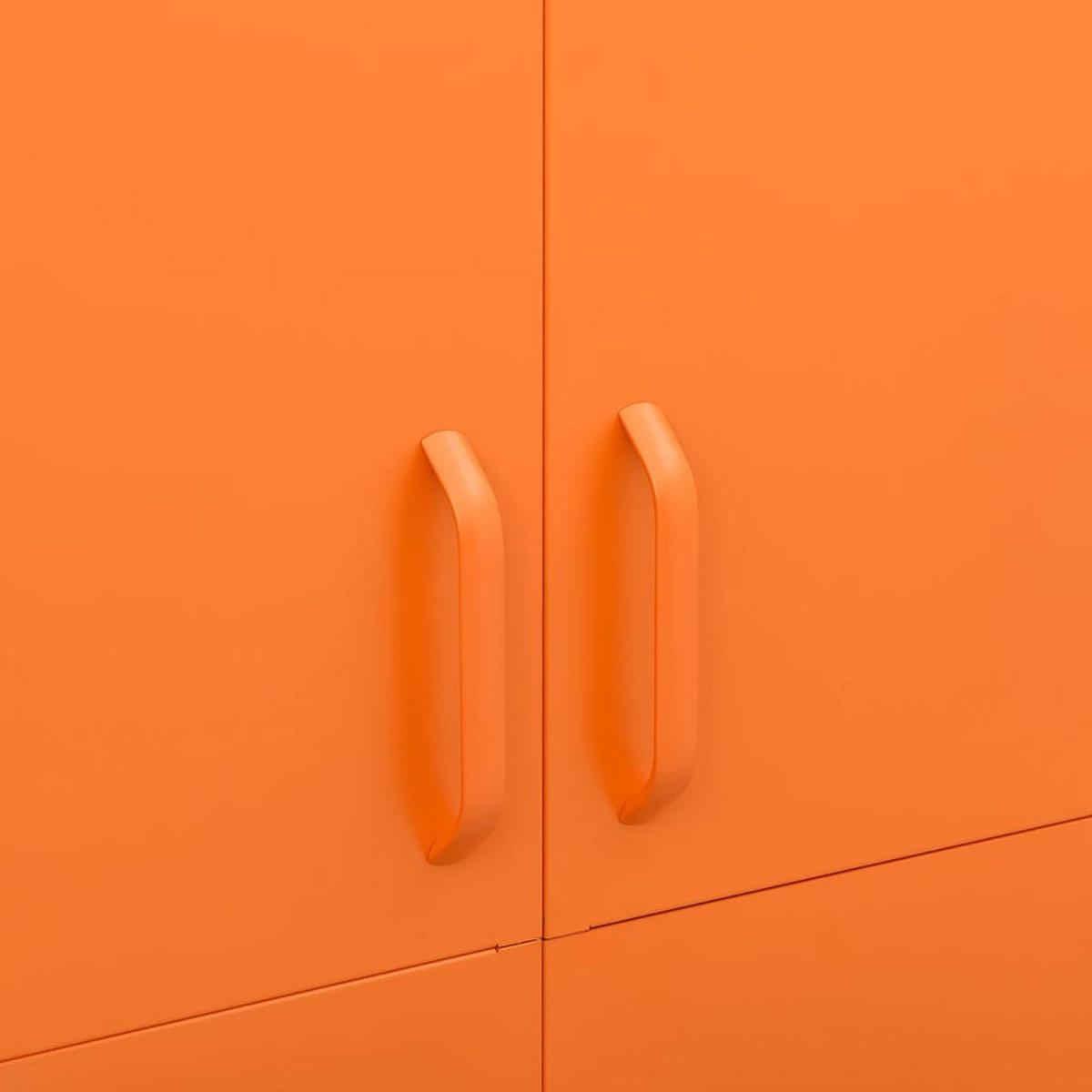 KLEIDERSCHRANK 2-Türig mit 4 verstellbaren Fächern 90/50/180 cm aus Stahl Orange - Orange, Metall (90/180/50cm) - vidaXL