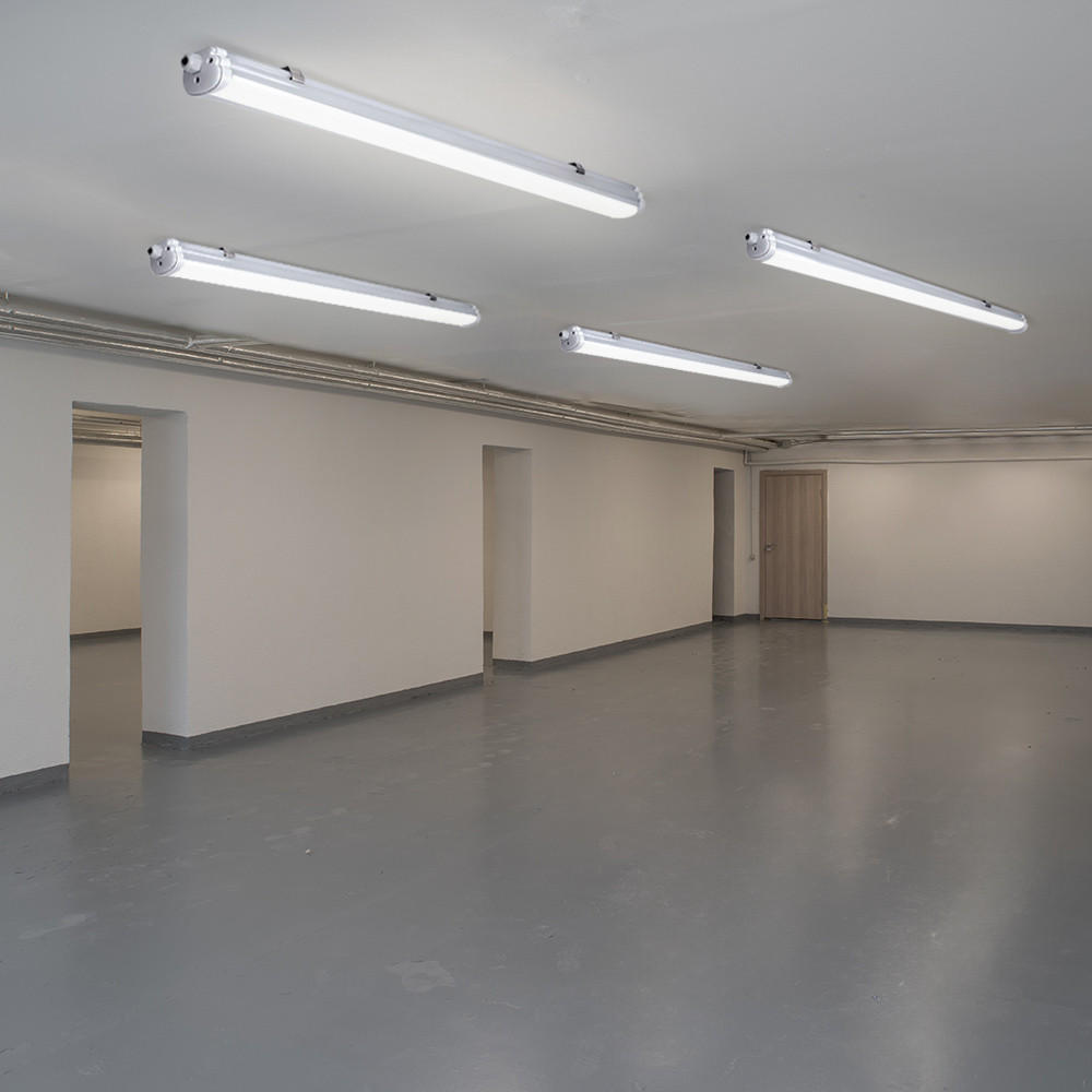 LED DECKENLEUCHTE Weiß Kunststoff 4er Set - Weiß, Kunststoff (60/6.5/5.8cm)