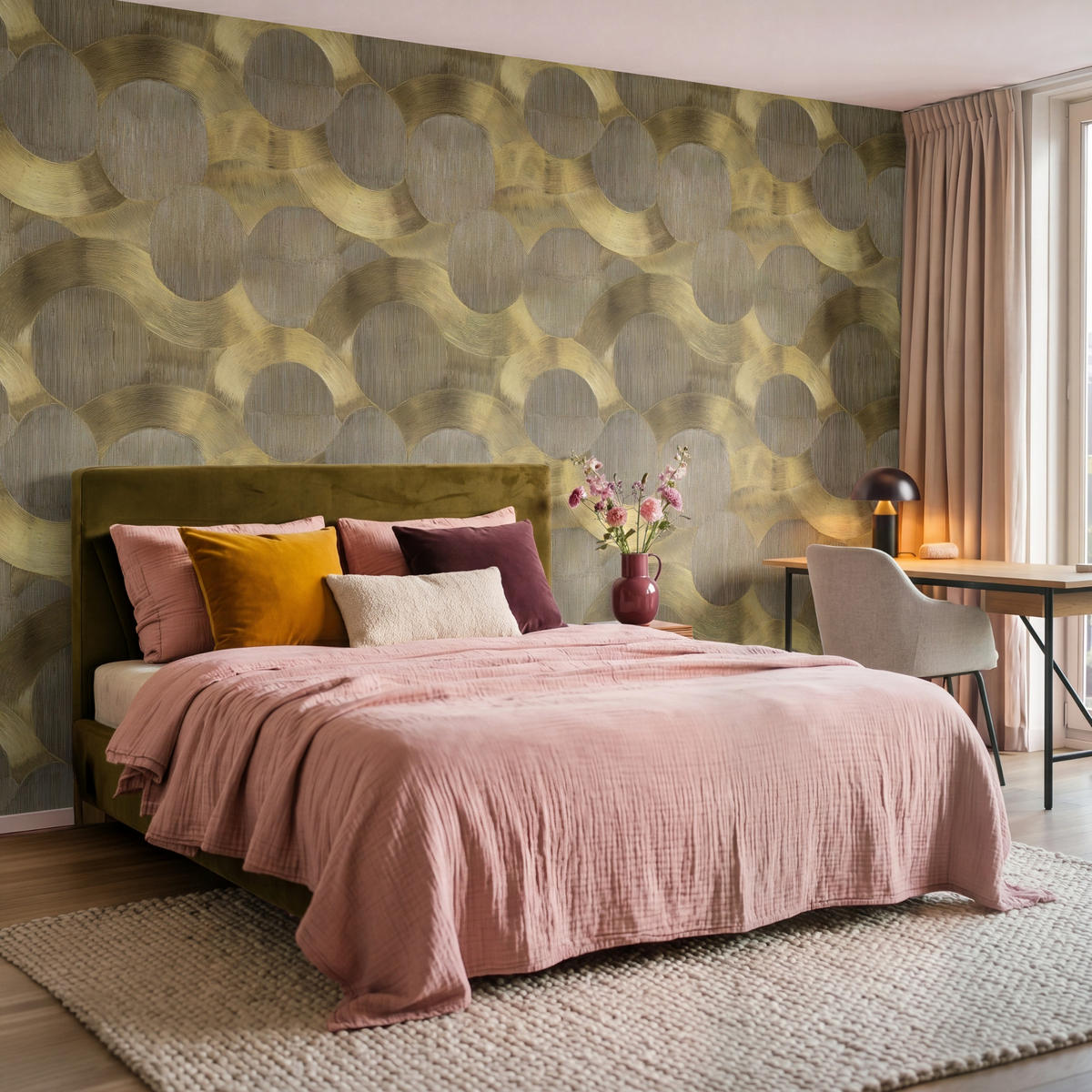 TAPETE - Modern - Geometrisch - Gold - 300x200 cm - Goldfarben, Papier (300/200cm) - OnlyWow