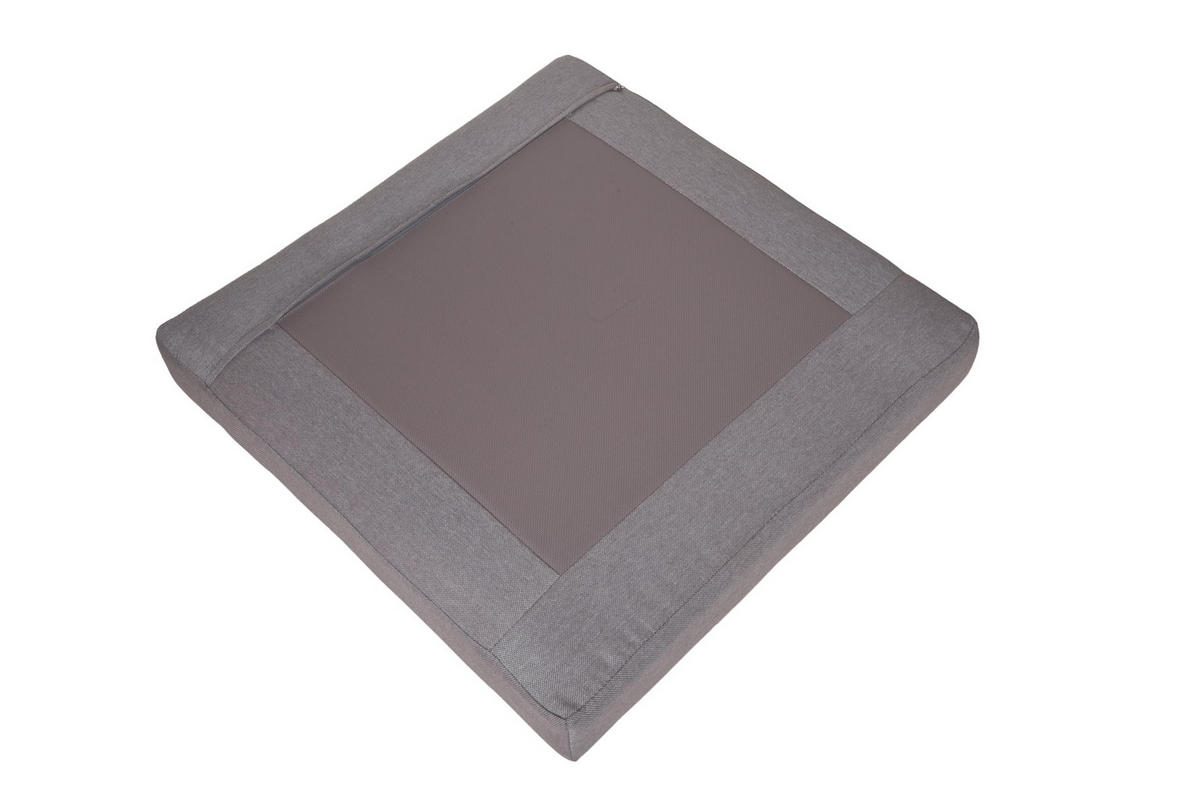 GARTENLOUNGESET Cesar 4-teilig Gartenmöbel - Hellgrau, Metall - DELUKE