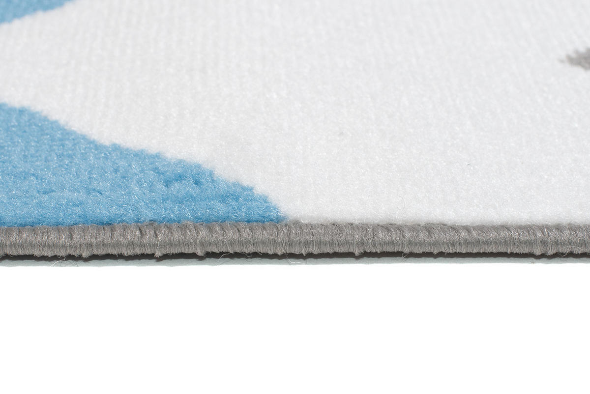 TEPPICH MAYA Blau Zig Zag Streifen 250/350 cm - Blau, Textil (250/350cm) - Tapiso