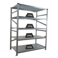 FACHBODENREGAL Proximo Stecksystem 200x150x80cm 5 Ebenen Fachlast 130 kg Beidseitig nutzbar Verzinkt - Silberfarben, Metall (150/200/80cm) - PROREGAL