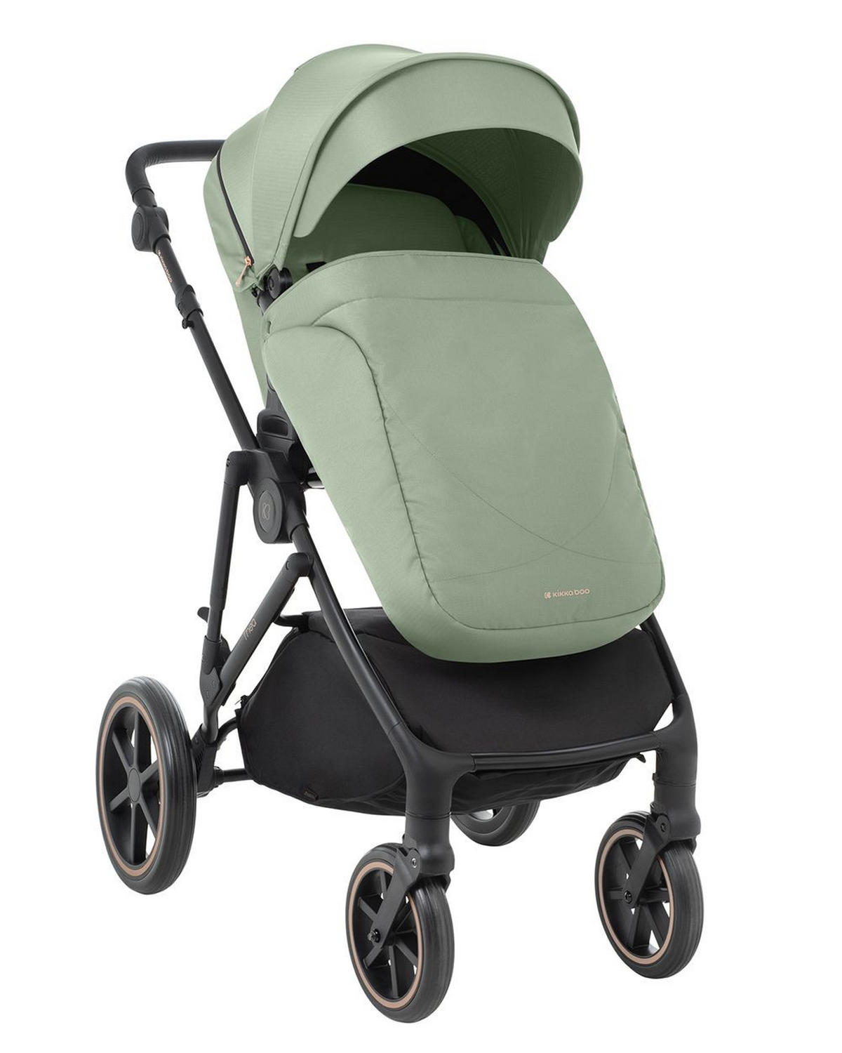 KINDERWAGEN Thea 2 in 1 grün EVA-Räder verstellbarer Schiebegriff Babywanne - Grün, Metall (78/57/102cm) - Kikka boo