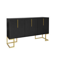 SIDEBOARD Schwarz 138/40/80,5CM - Schwarz, Holzwerkstoff/Metall (40/80.5/138cm) - Urban Meuble