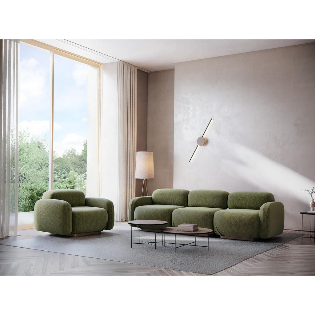 Thumbnail - Makamii Sessel, Olivgrün, Textil, 1-Sitzer, Füllung: Schaumstoff, 110x73x95 cm, Made in EU, Wohnzimmer, Sessel, Polsters...