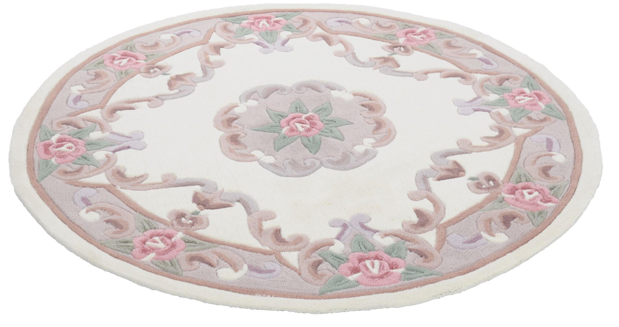 HANDTUFTTEPPICH Ming 190x190 cm - Beige, Textil (190/190cm) - THEKO