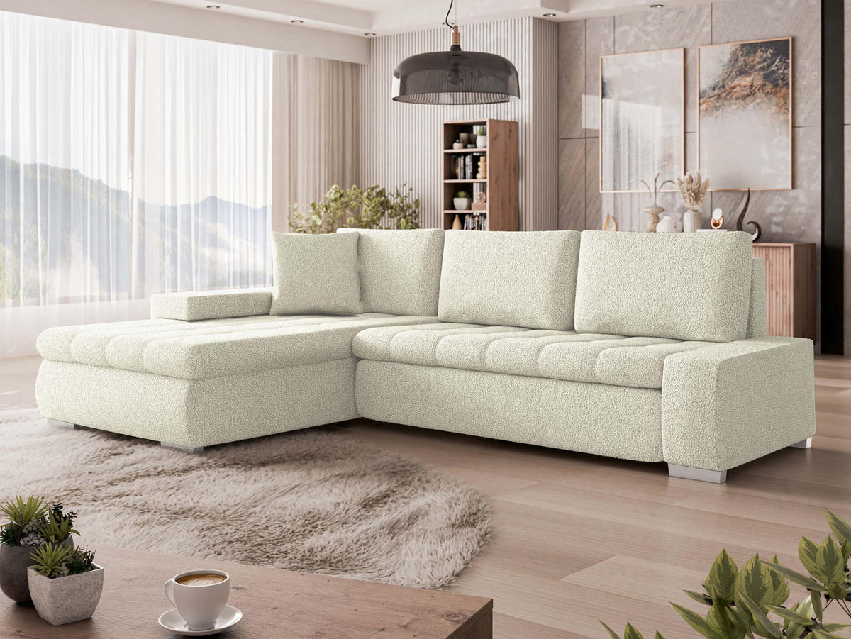 ECKSOFA Orkan Mini Premium - Creme, Holz/Textil (265/185cm) - MIRJAN24