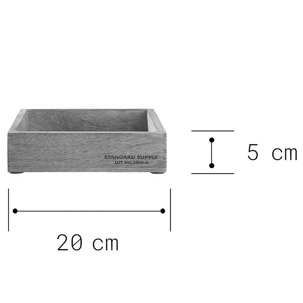 HOLZKASTEN Standard Supply - Beige, Naturmaterialen (20/20/5cm) - Butlers