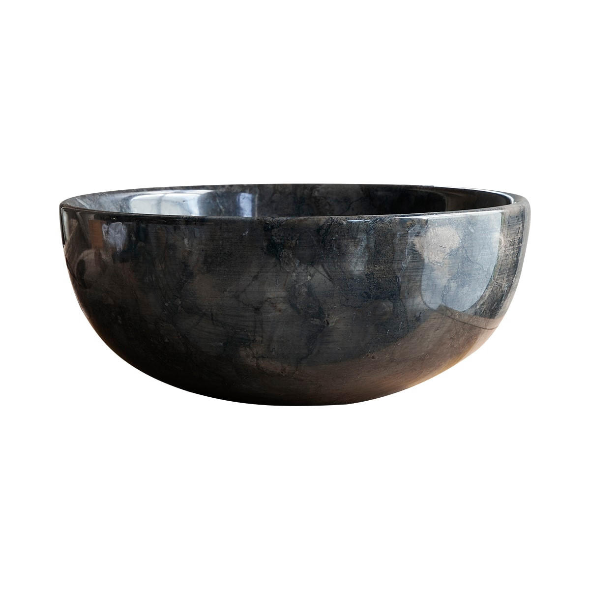 WASCHBECKEN Mia Grau aus Marmor - Grau, Stein (40/17/40cm) - Tikamoon