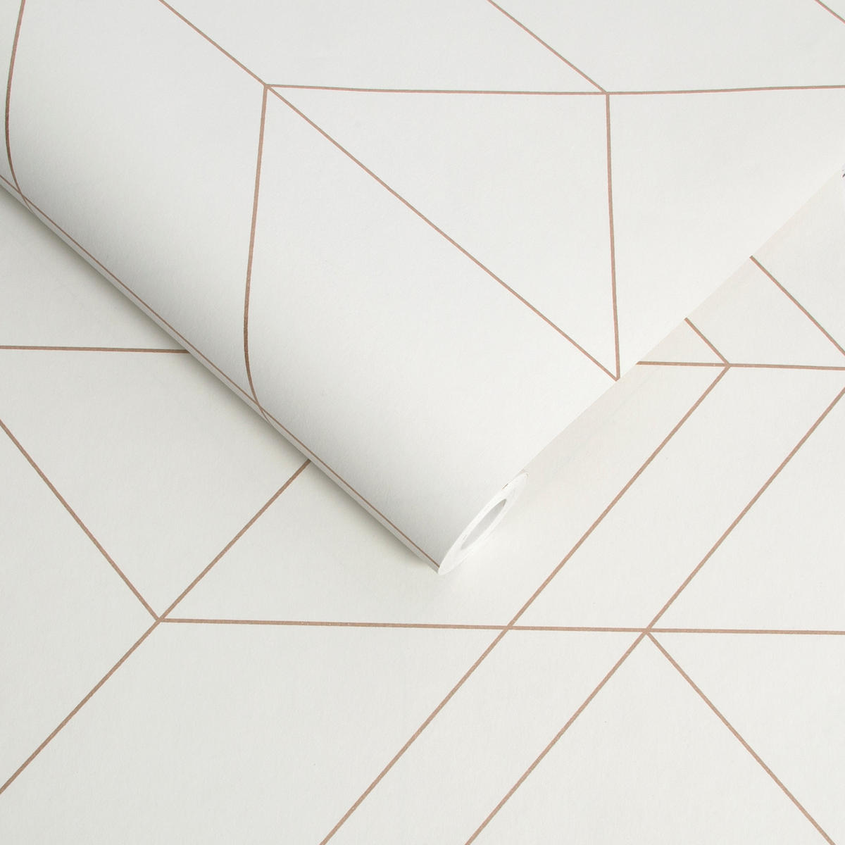 VLIESTAPETE - Balance Weiß Rose Gold - Roségold/Weiß, Papier/Kunststoff (53/1000cm) - Graham & Brown