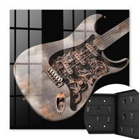 SCHLÜSSELBOX Schwarz 30x30 cm- Türöffnung nach rechts - Mechanische Gitarre - Grau, Metall (30/30/5cm) - TULUP
