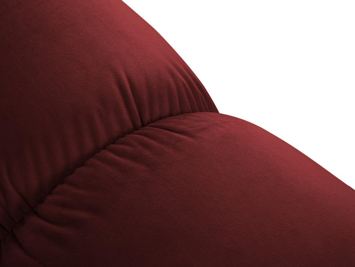 POUF Bellis aus Samt dunkelrot - Dunkelrot, Textil (94/39/94cm) - Micadoni