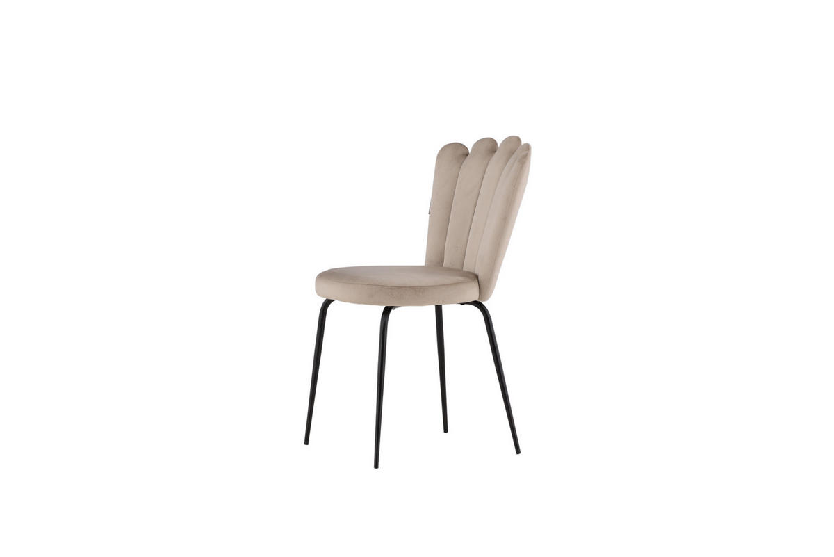 STUHL 2er-Set velours beige - Beige, Holzwerkstoff (44/82/42cm) - ebuy24