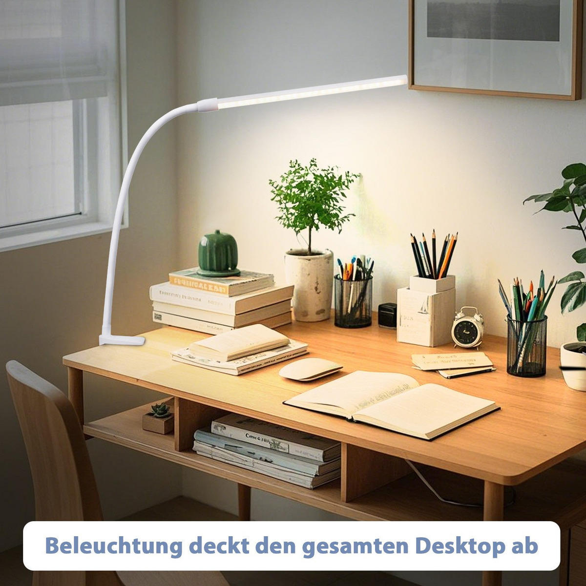 LED-TISCHLEUCHTE Abramowski 80.8/6.5/6.5cm - Weiß, Kunststoff (80.8/6.5/6.5cm) - Nettlife