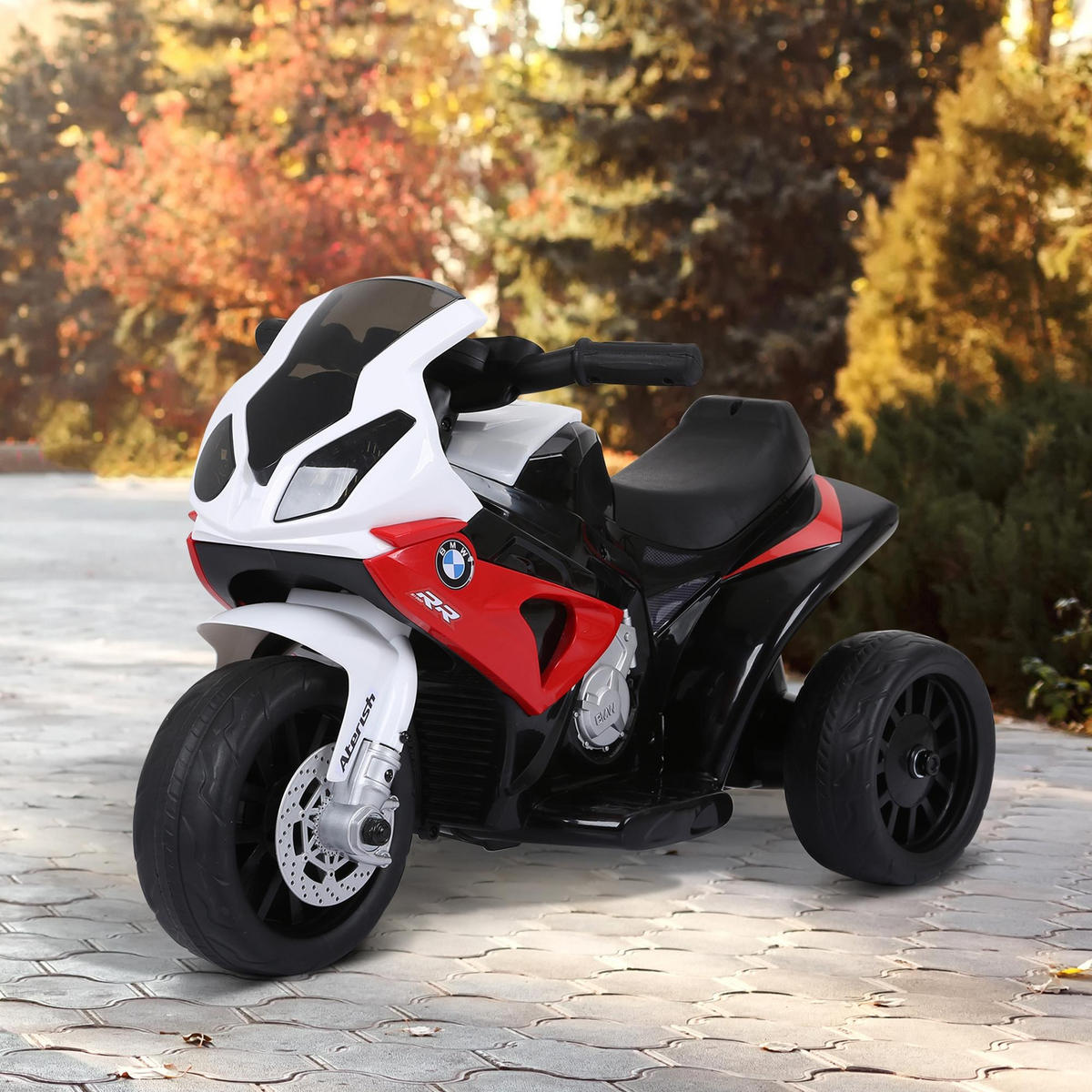 ELEKTRO Kindermotorrad Dreirad Kinderfahrzeug Lizenziert von BMW 18-36 Monate - Rot, Kunststoff (66/37/44cm) - HOMCOM