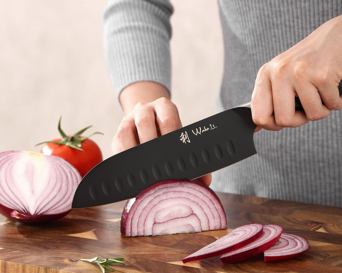 SANTOKUMESSER 18 cm - Schwarz, Metall (31cm) - Wakoli