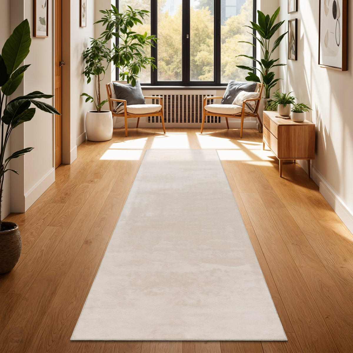 HOCHFLORTEPPICH 80/300 cm Soft 380 - Creme, Kunststoff (80/300cm) - Paco Home