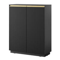 KOMMODE Schwarz KW104 Modern - Schwarz, Holzwerkstoff (103.5/127/39cm) - Sepro Meble