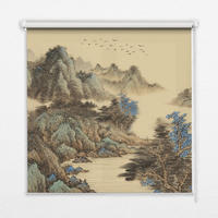 VNÚTORNÁ roleta - okenná roleta - roleta - 130x140 cm - Hory - hnedá, plast (130/140/0.5cm) - TULUP