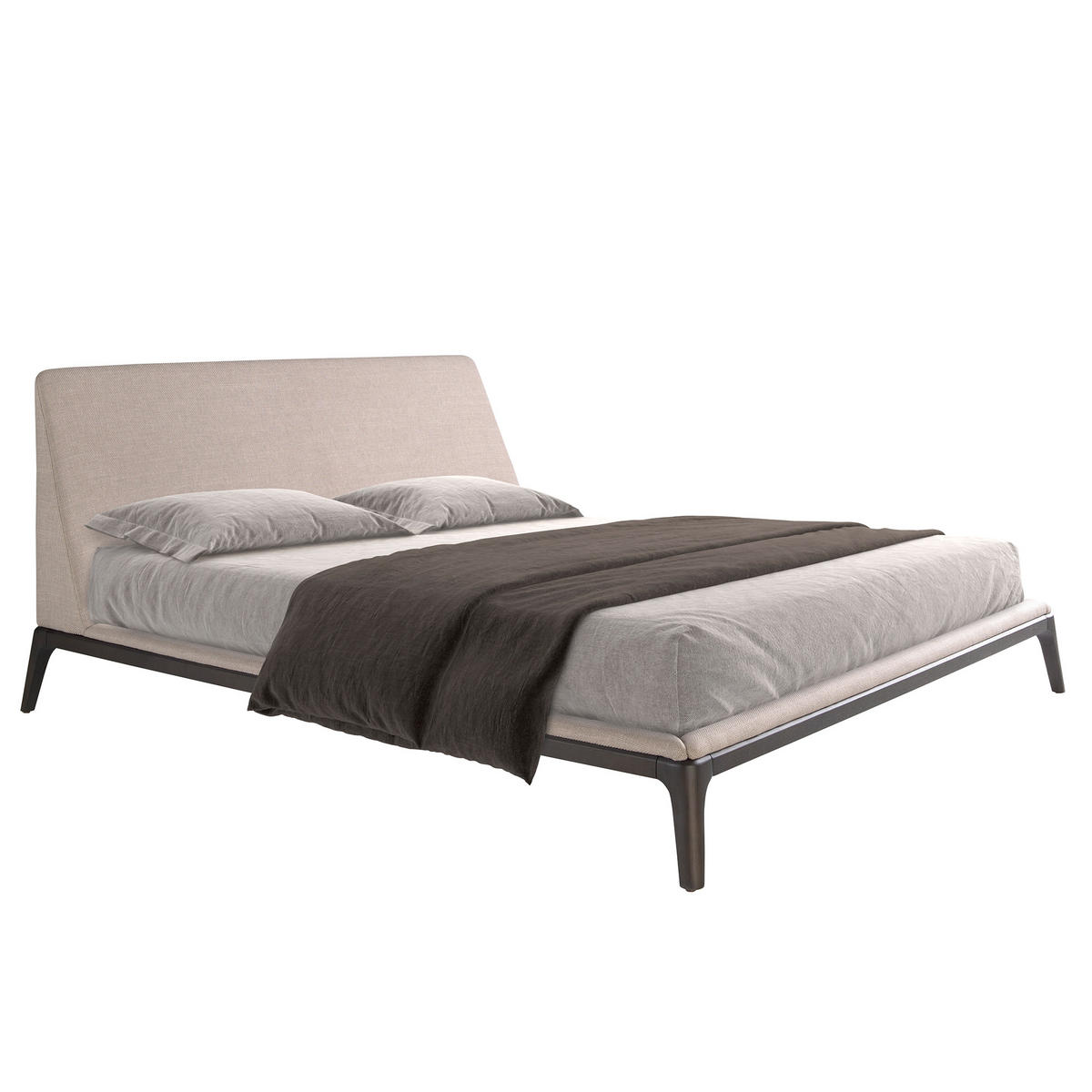 BETT Rechteckig Grau Schwarz 192/230/101 cm - Schwarz/Grau, Textil (180/200cm) - ANGEL CERDA