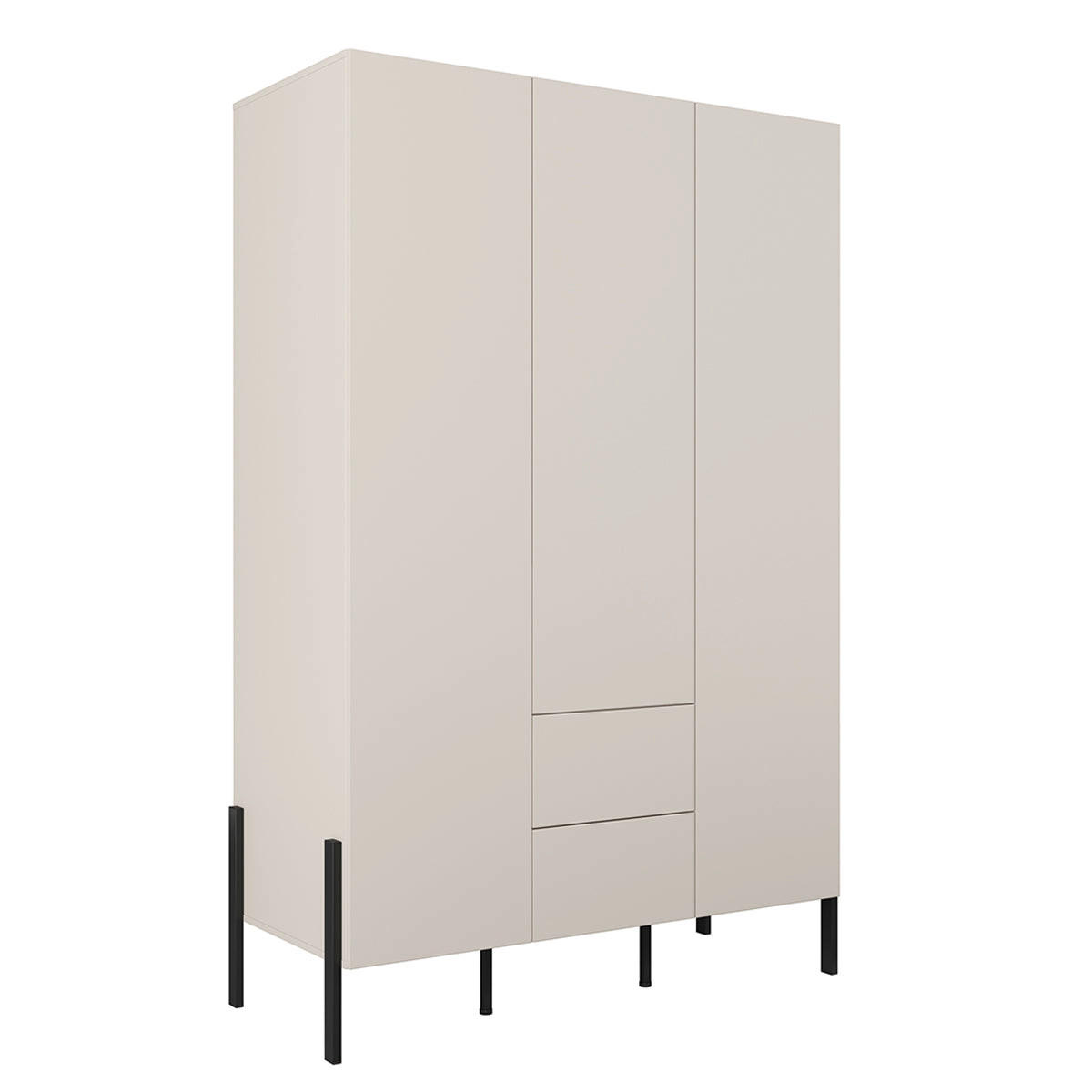 SKRIŇA 3 dvere Bérénice Kašmír - béžová, kompozitné drevo (135/210/59.5cm) - Petits-meubles