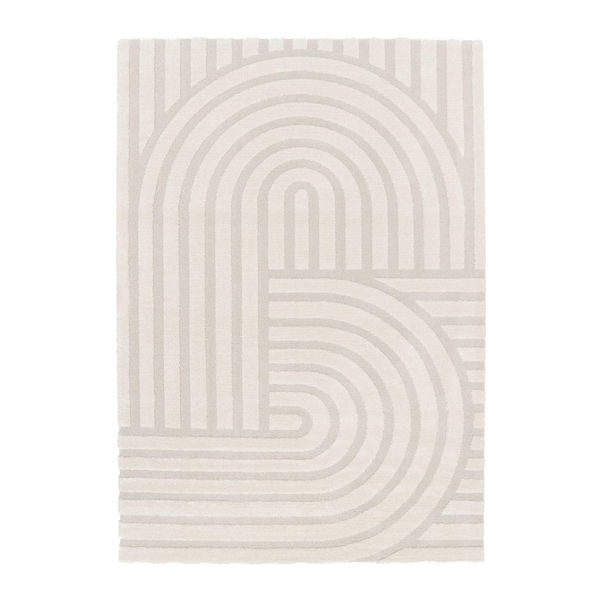 TEPPICH Design Relief-Effekt beige - Beige, Textil (160/230cm) - AFK Living