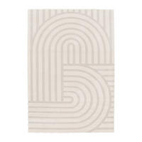 TEPPICH Design Relief-Effekt beige - Beige, Textil (200/290cm) - AFK Living