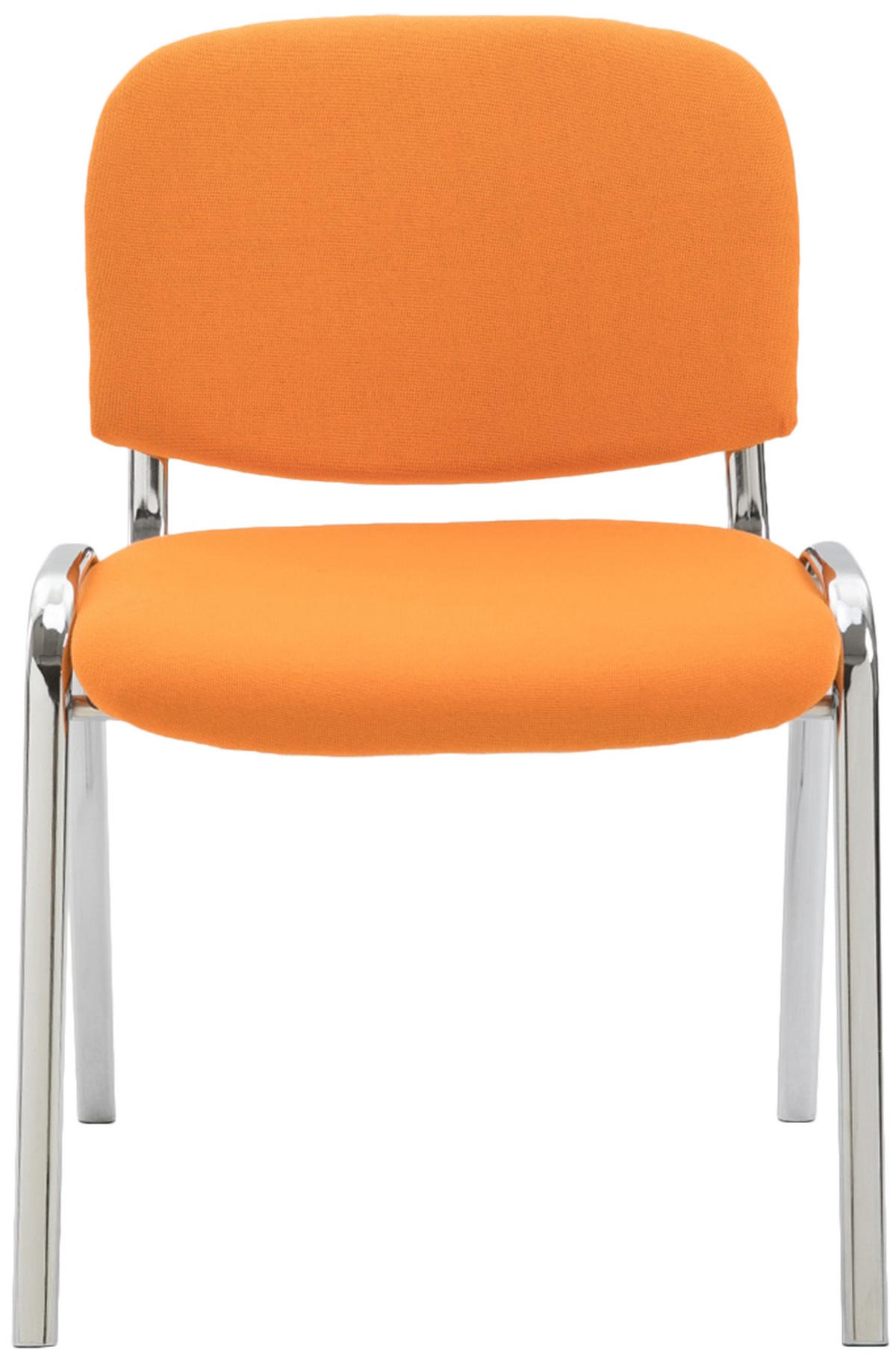 BESUCHERSTUHL Stoff orange - Chromfarben/Orange, Textil/Metall (54/79/48cm) - CLP
