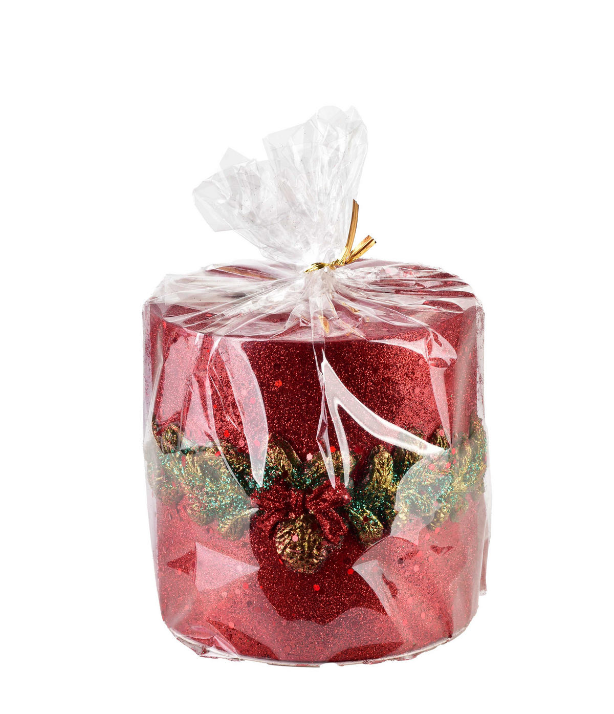 KERZE Wianek Rot 12/12/12 cm Naturmaterial - Rot, Naturmaterialien (12cm) - Mondex