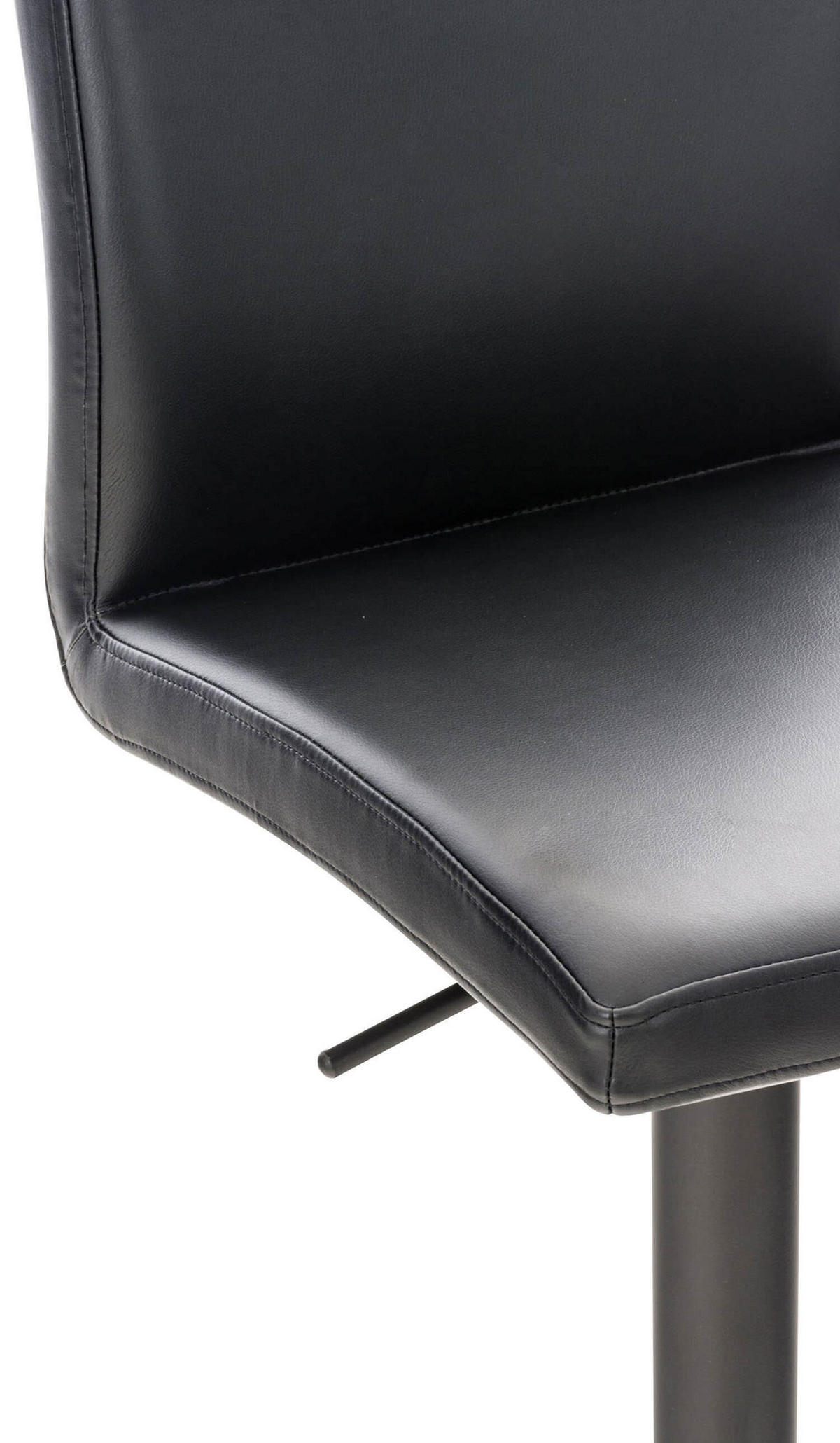BARHOCKER Cathy, Gestell schwarz, Kunstleder Schwarz - Schwarz, Kunststoff/Textil (40/100/49cm) - TPFLiving