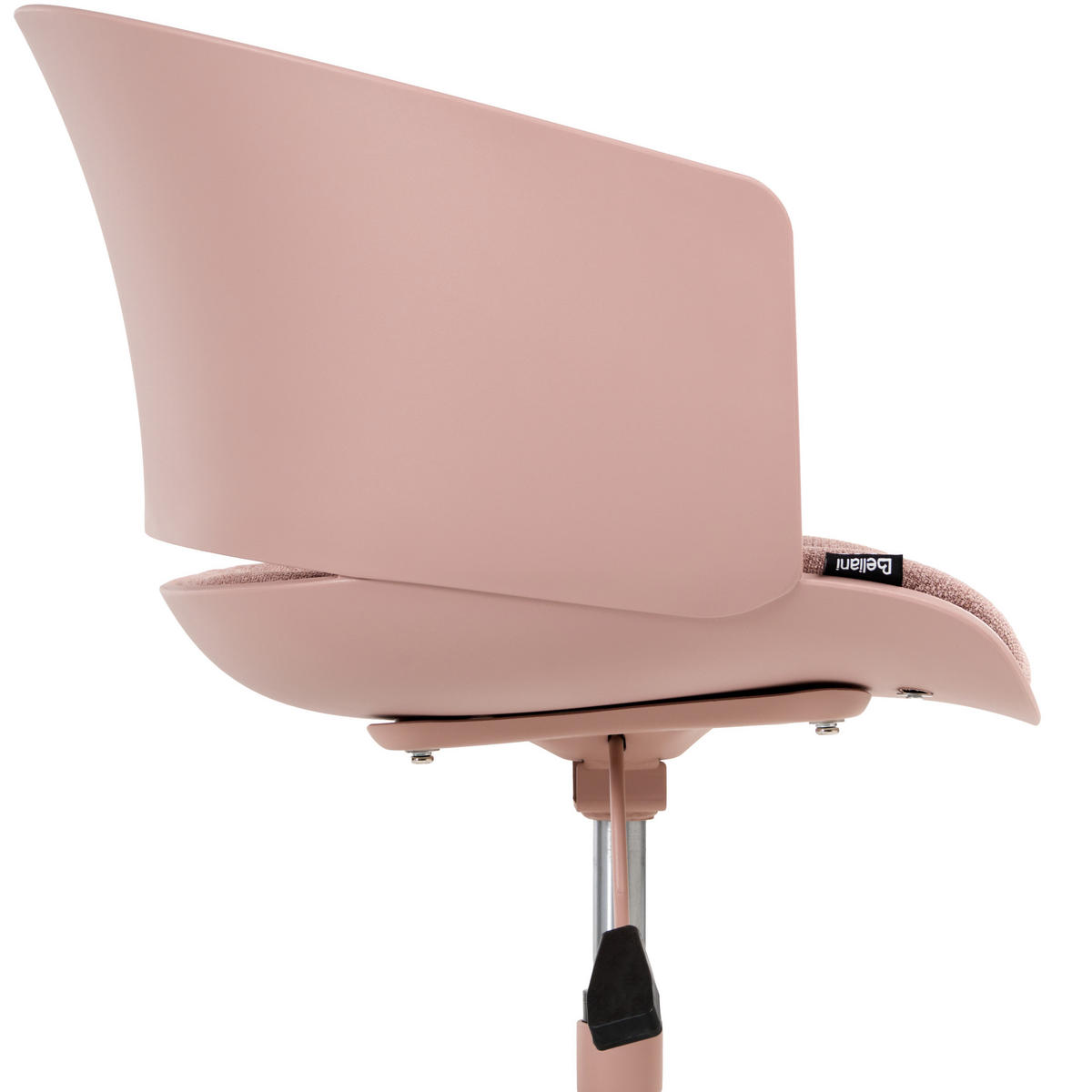 BÜROSTUHL Rosa Gleeful - Pink/Schwarz, Textil (64/77/64cm) - Beliani