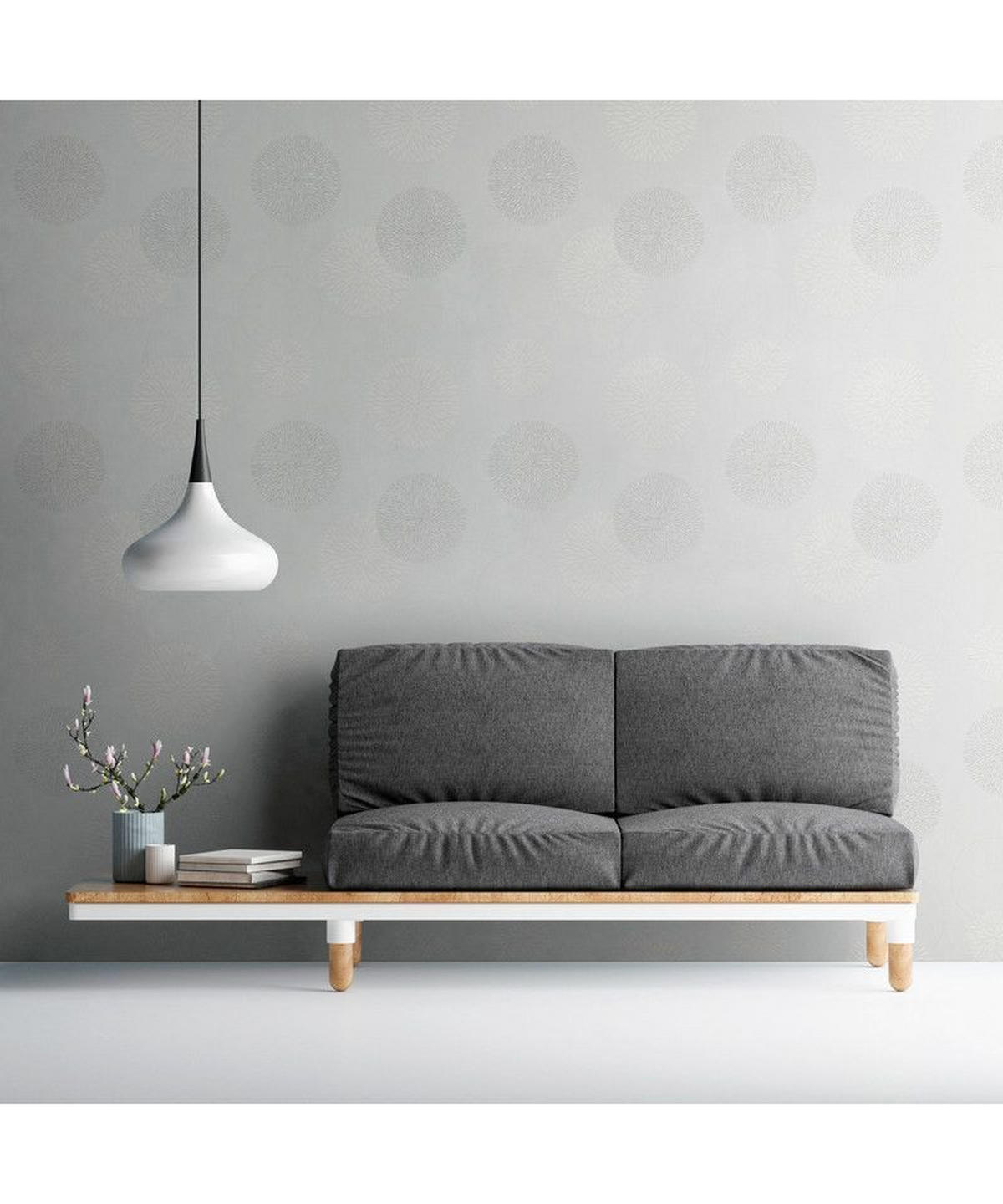 VLIESTAPETE Grau 53/1005 cm - Weiß/Grau, Textil (53/1cm) - KUNSTLOFT