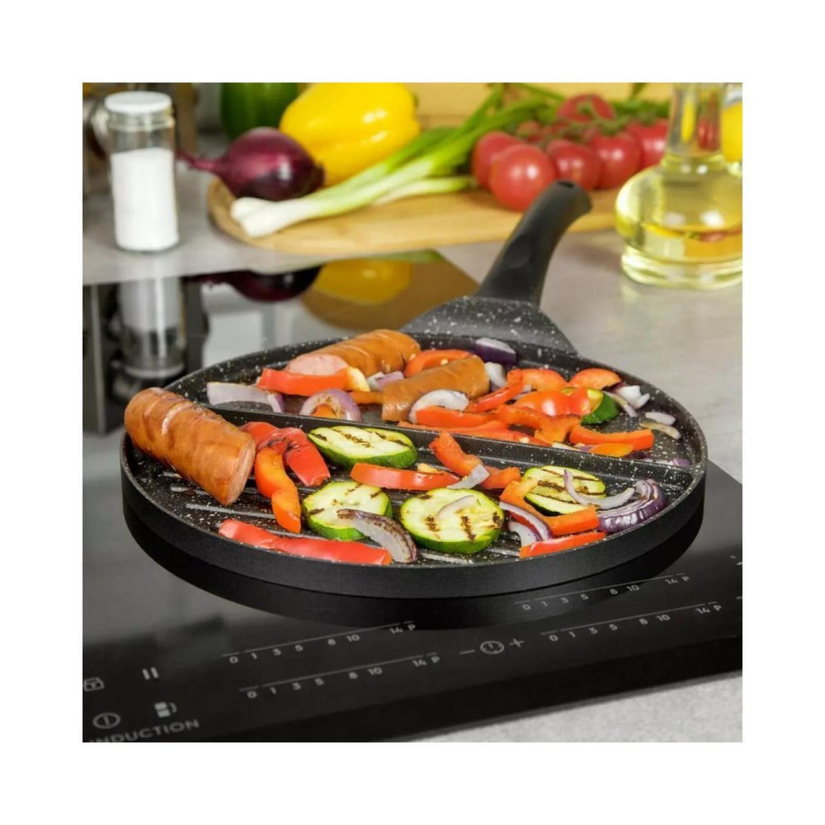GRILLPFANNE Schwarz 27/27/1.35 cm KH1364 - Schwarz, Metall (27cm) - Kinghoff 