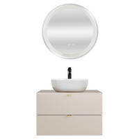 BADMÖBEL-SET 2-TLG. Durango-56 - Beige, Holzwerkstoff (81/200/47cm) - Lomado